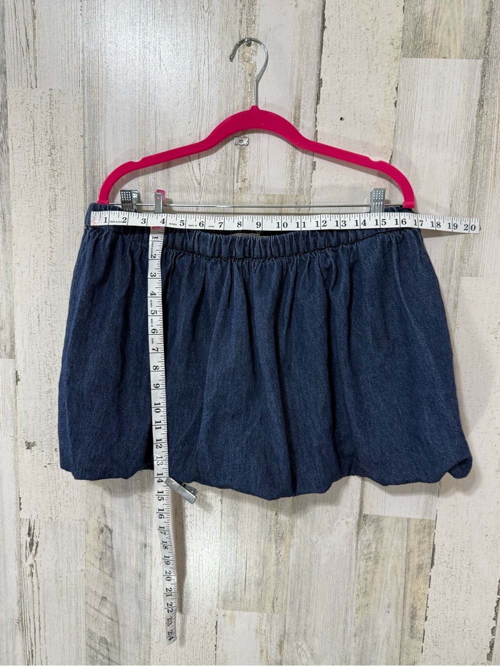 Blue Denim Bubble MINI Skirt - Picture 7 of 9